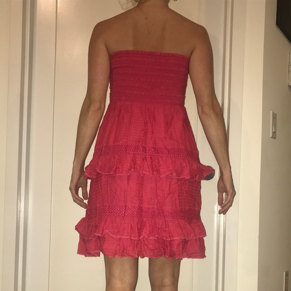 JUICY COUTURE HOT PINK TUB RUFFLE DRESS - Picture 3 of 4